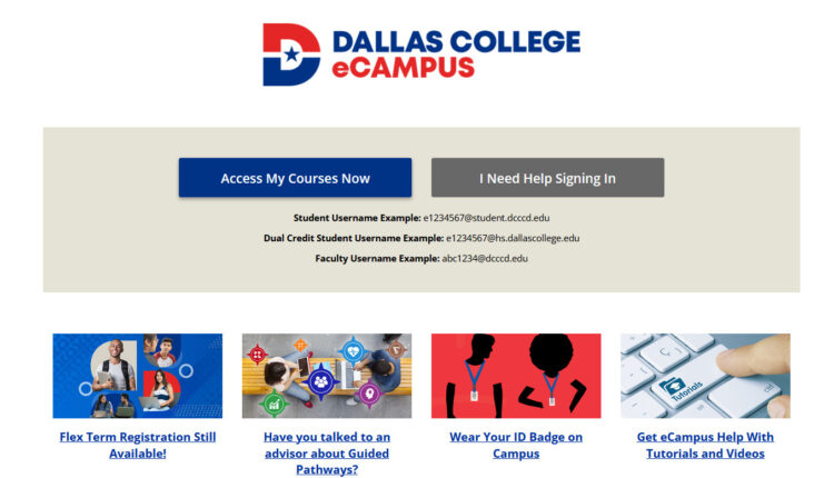 DCCCD Blackboard eCampus Login